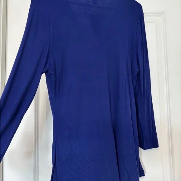 INC International Concepts Women's Royal Blue Long Sleeve Top - Picture 3 of 3